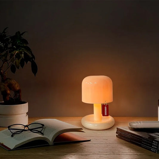 Mushroom Style Led Night Light Nordic Mini Desktop Coffee Bar Home Living Room Decoration Modern Minimalist Table Light